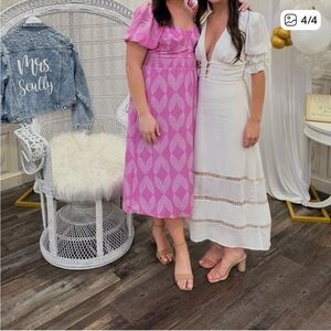 Elegant Pink Patterned Dress